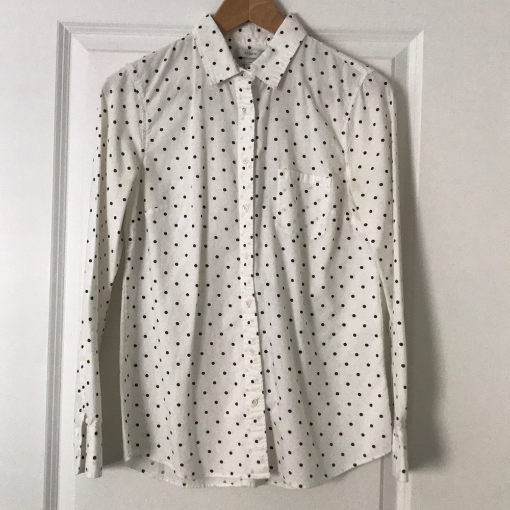 Jcrew polka dot button down